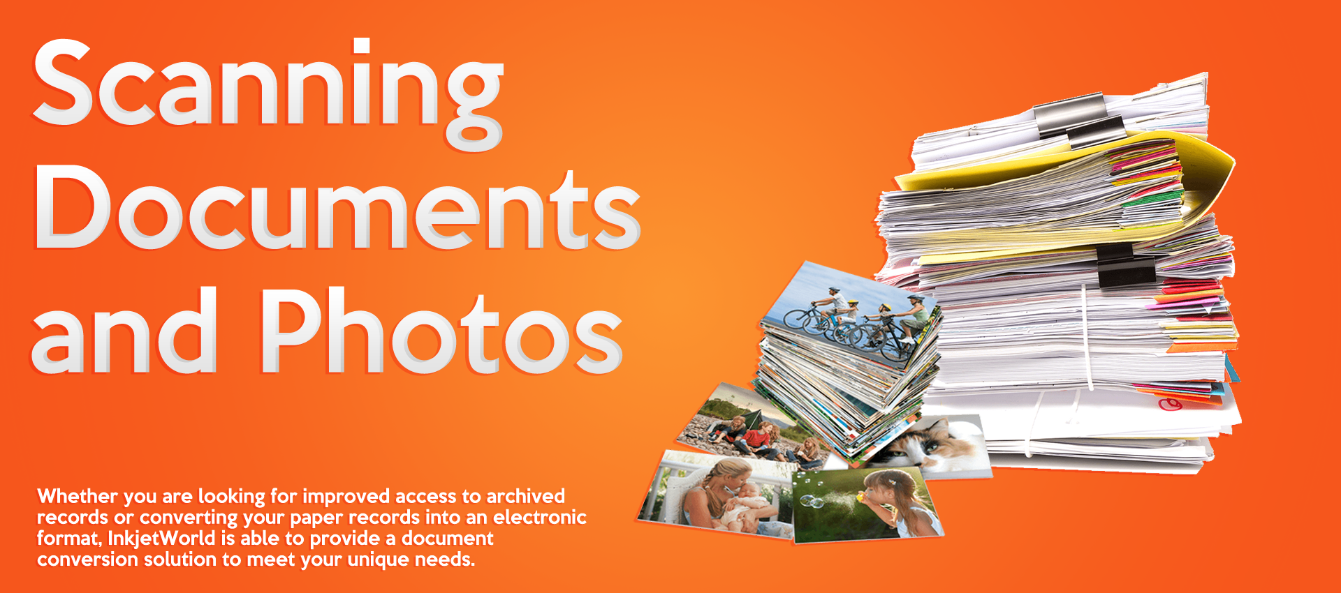 Scanning Documents and Photos Banner